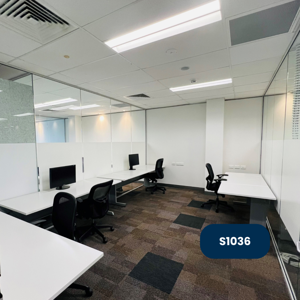 6-person private office for team with furniture