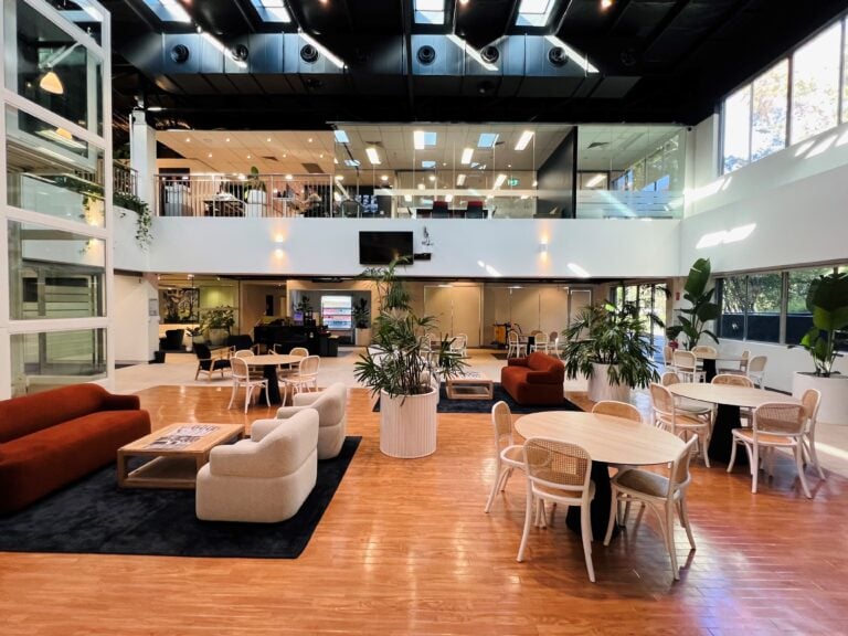 3 floor office space with tables