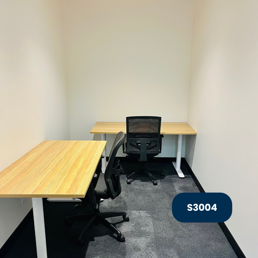 2-person private office large and spacious with windows