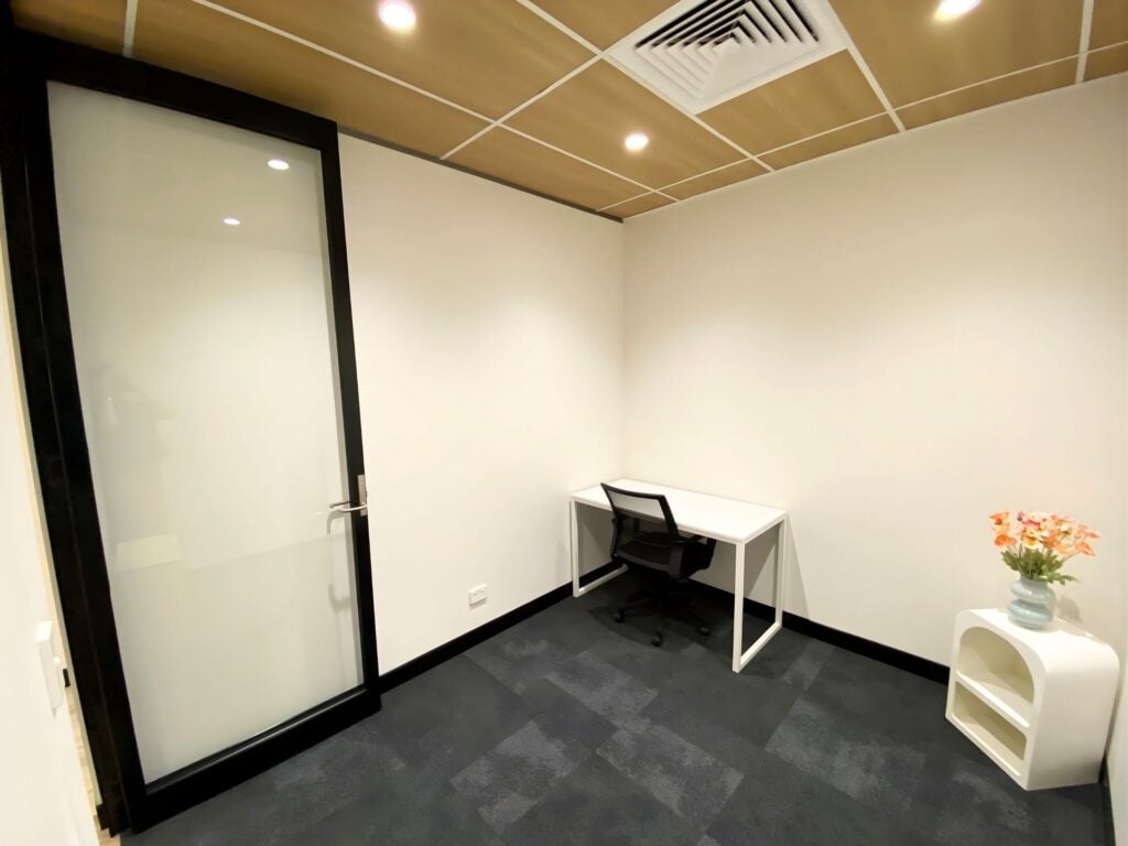 Modern private office workspace with premium fit-out